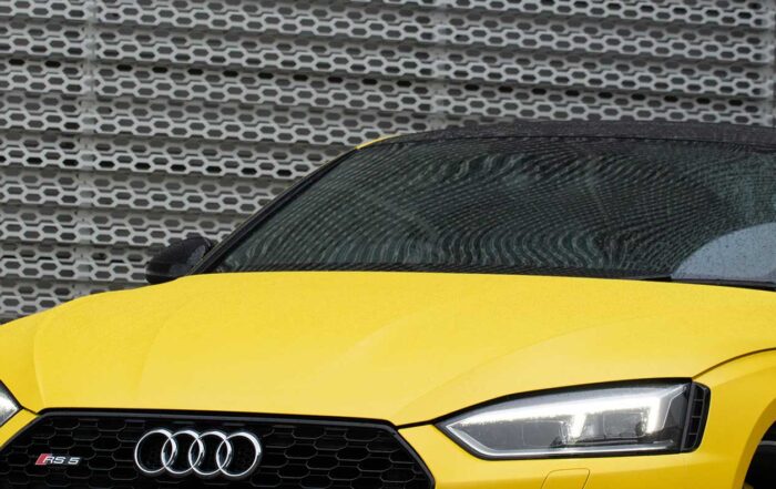 Window Tint on Yellow Audi