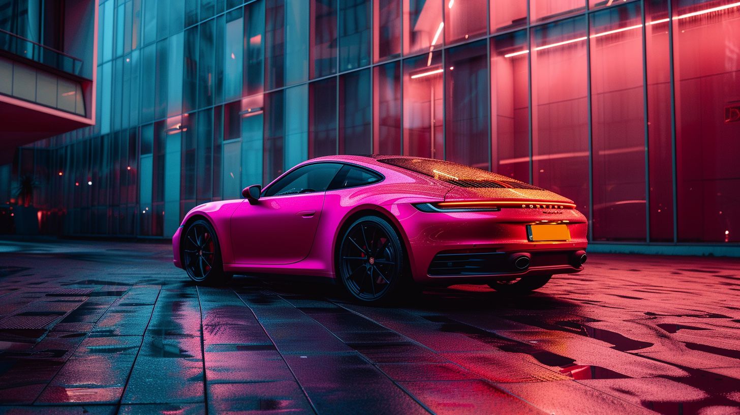 A luxury car with XPEL ceramic window tint parked in urban setting. A luxury car with XPEL ceramic window tint parked in urban setting.