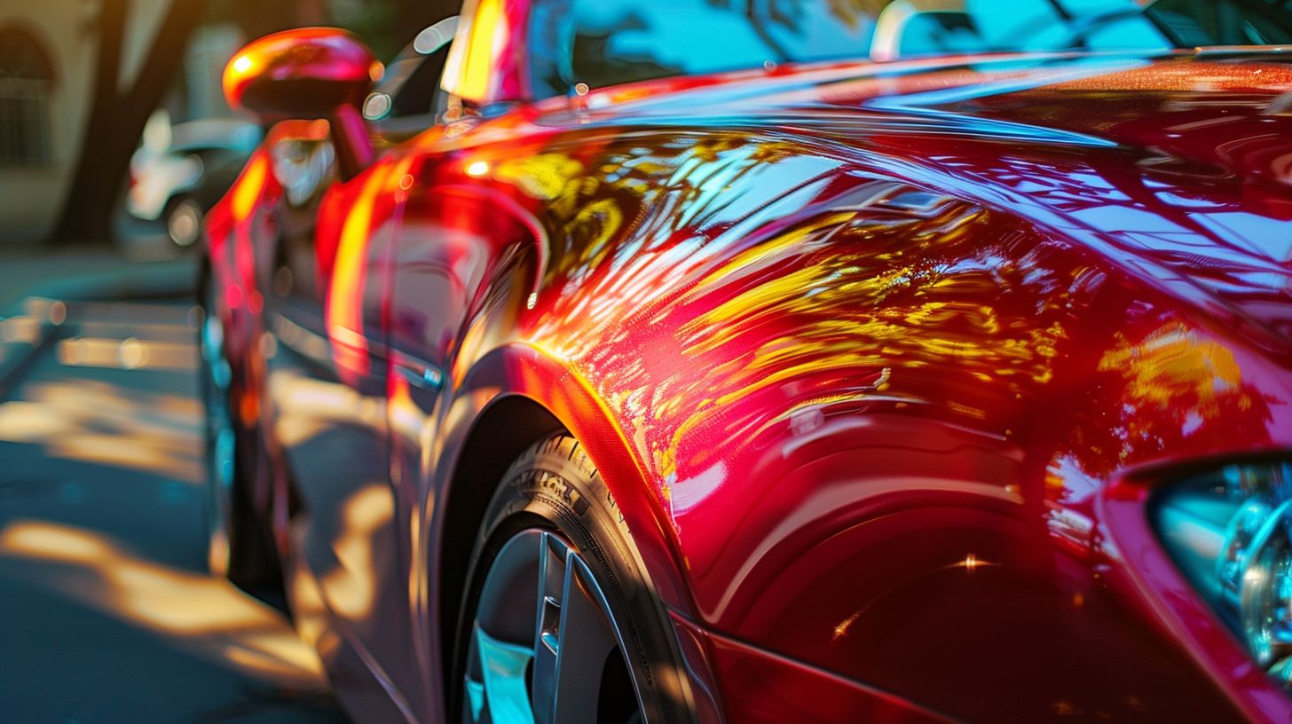 Paint Correction on Red Luxury Car