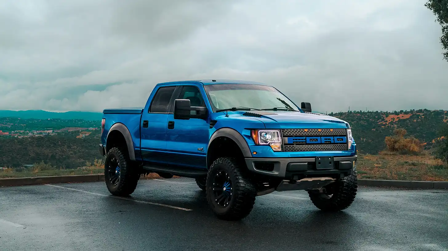 Blue Truck with Ceramic Coating