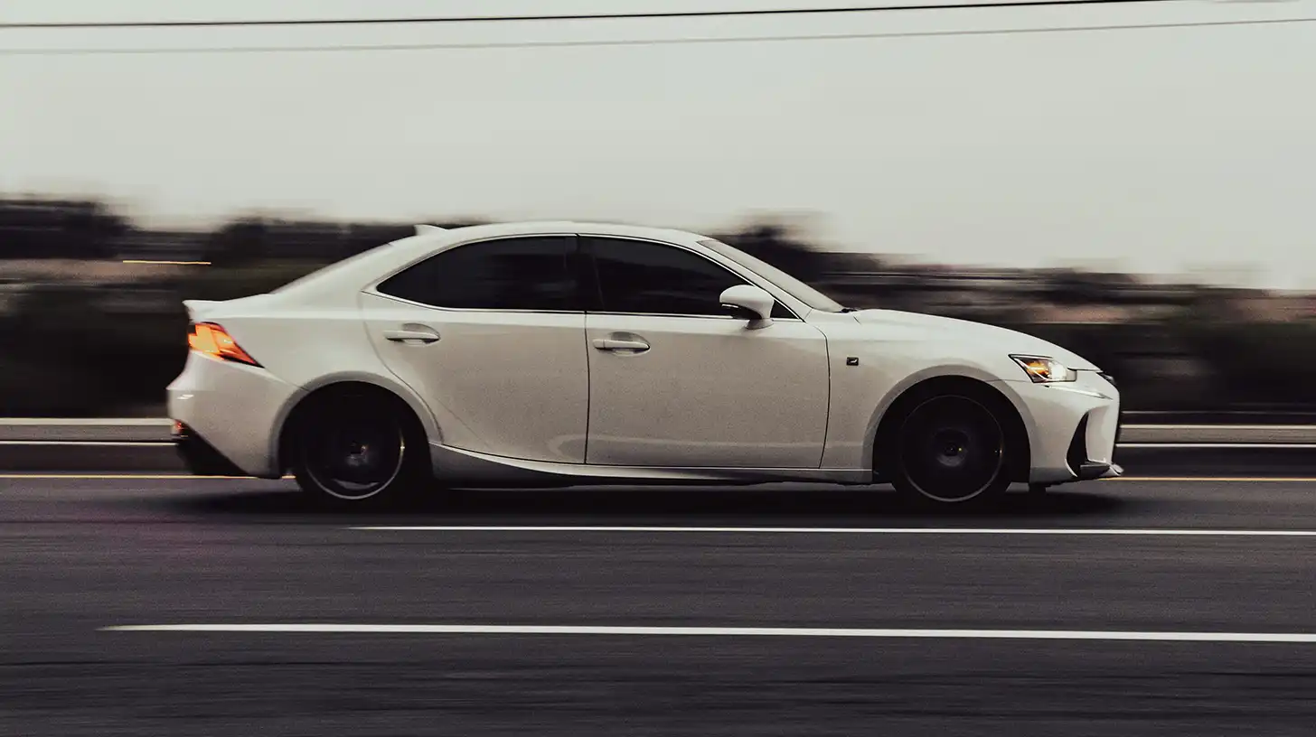 White Lexus With 20% Tint