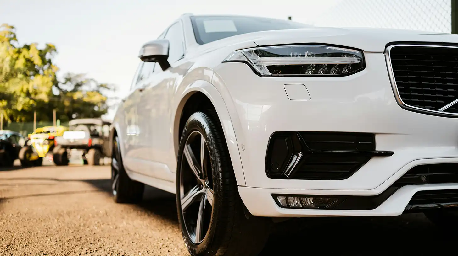 White Volvo After Ceramic Coating Service
