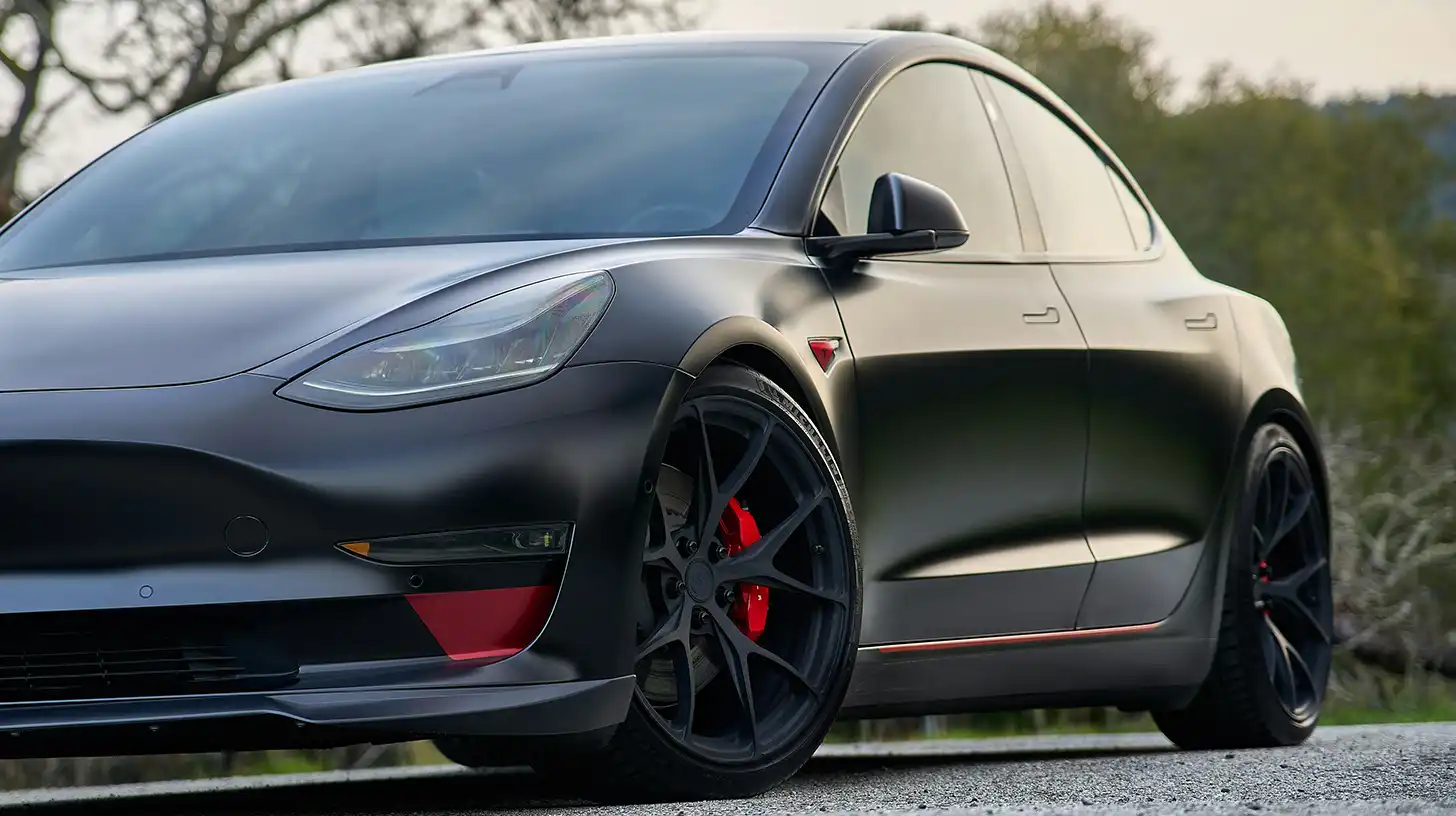 Matte Black Tesla