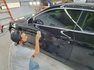 Full Detail, Paint Correction, Ceramic Coating on Black Audi A5